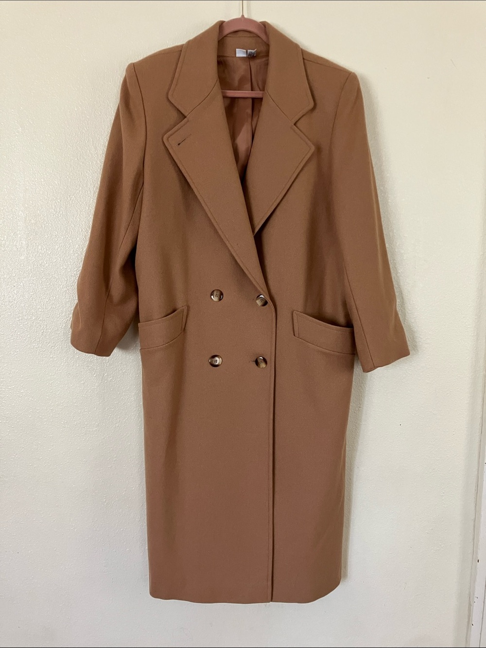 VTG Spiegel Wool Blend Camel Color Trench Coat, 16
